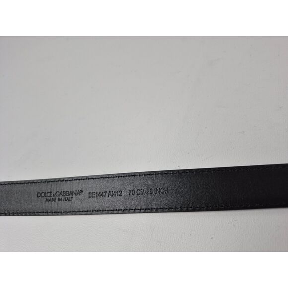 Dolce & Gabbana DG Women's Zebra Black White Leather Belt Size 70 cm 28" be1447 - Picture 5 of 5